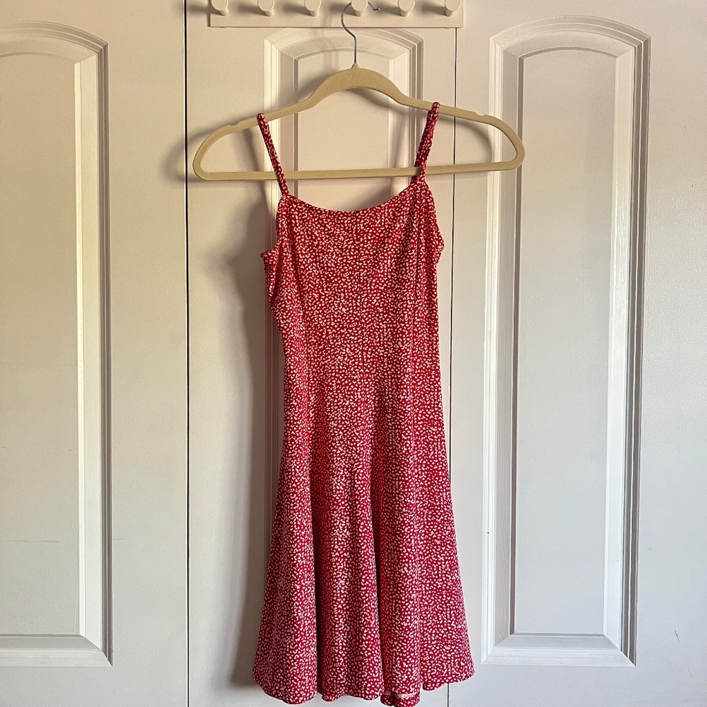 red and white dress